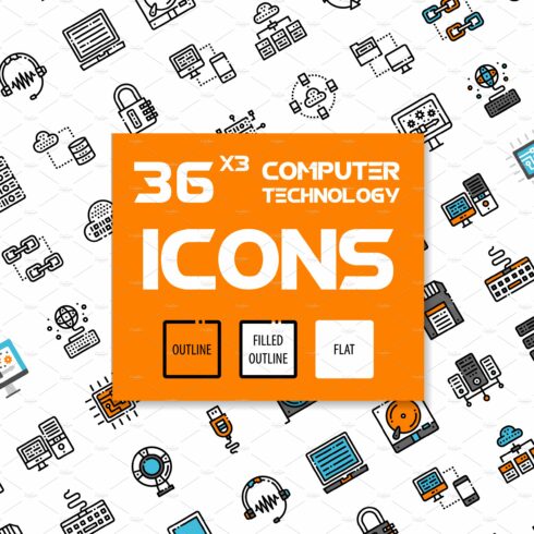 36x3 Computer icons cover image.