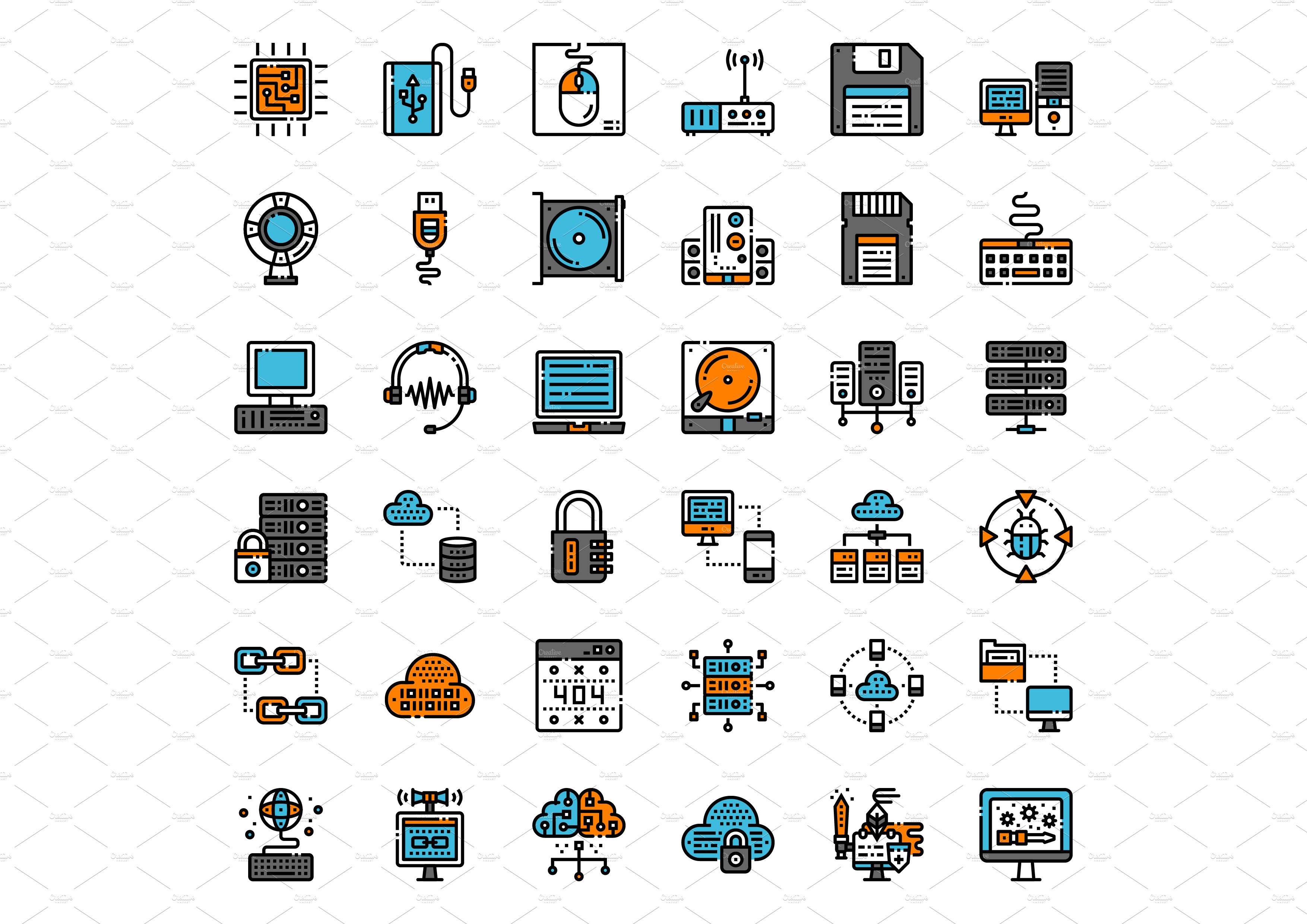 computer technology filled outline 269