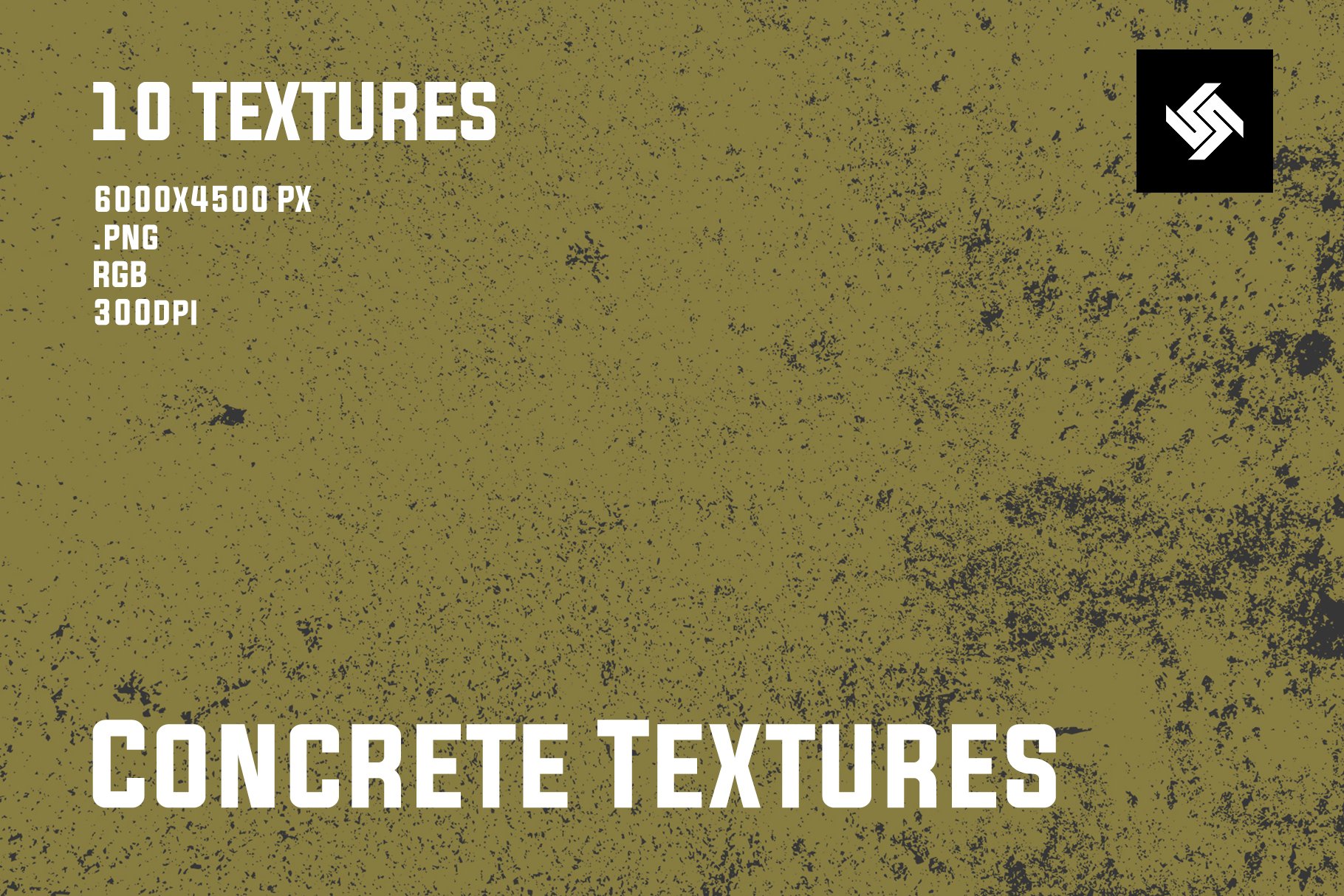 10 Concrete Textures / Transparent cover image.