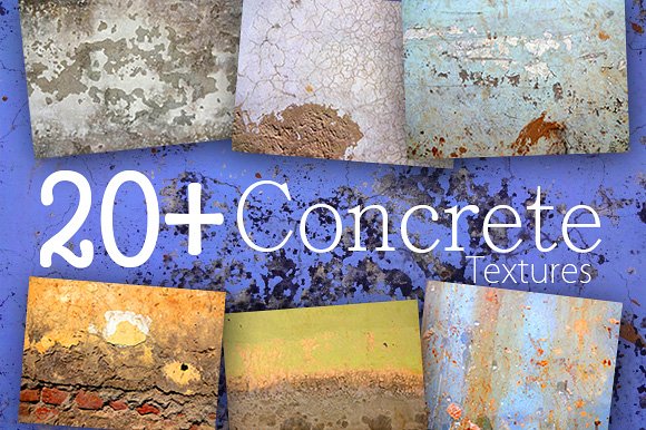 20 Concrete Textures Pack 1 cover image.