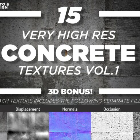 15 Concrete Texture Bundle cover image.