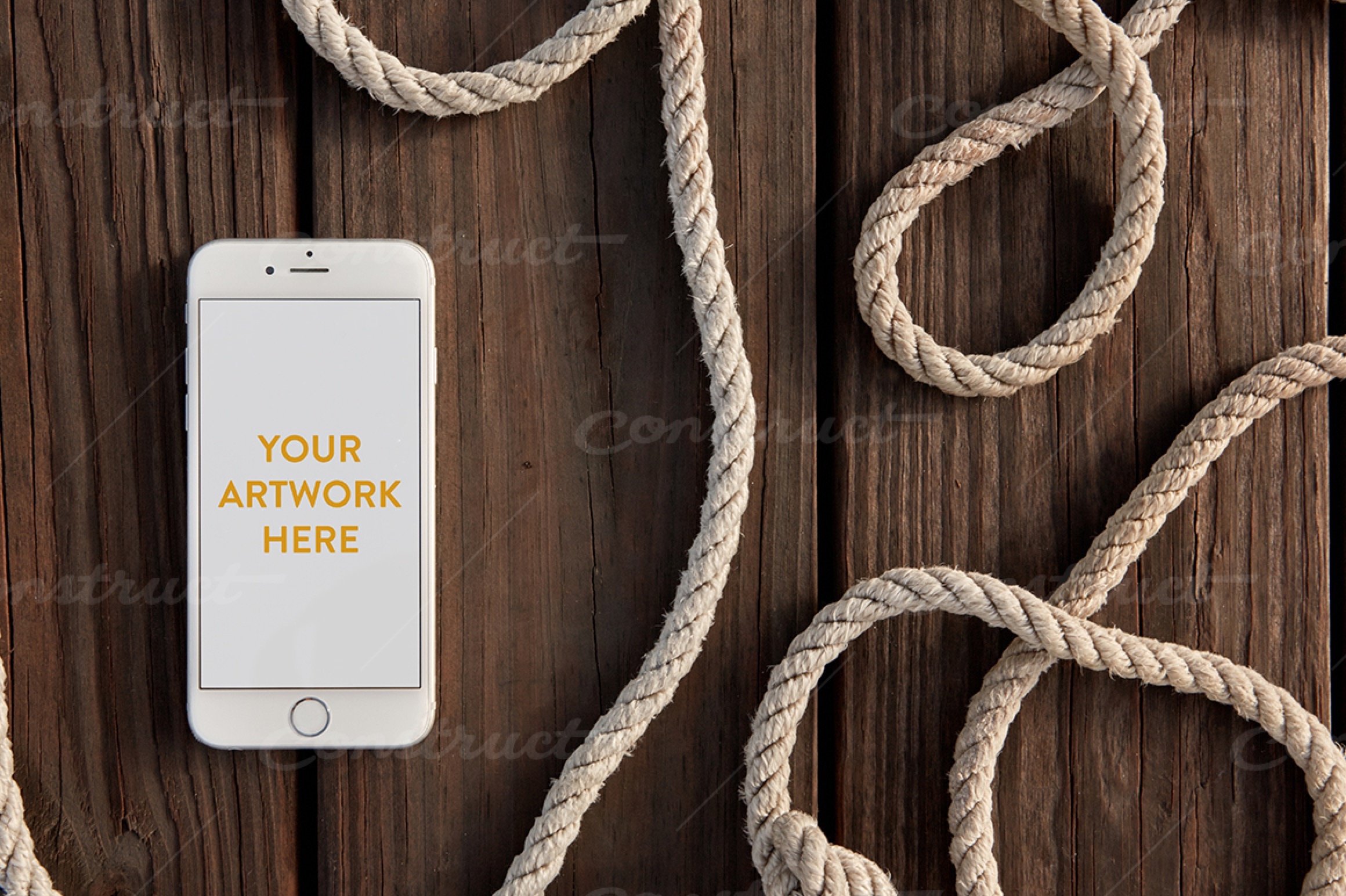 Nautical Dock Ropes iPhone PSD cover image.