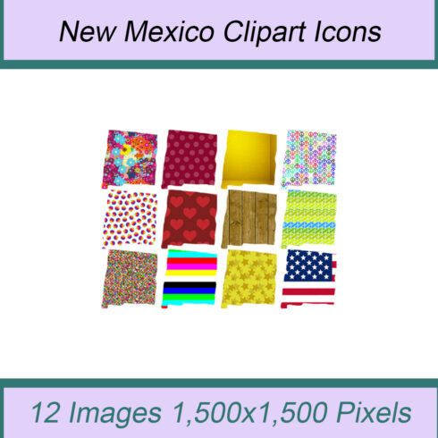 12 STYLISH NEW MEXICO STATE CLIPART ICONS cover image.
