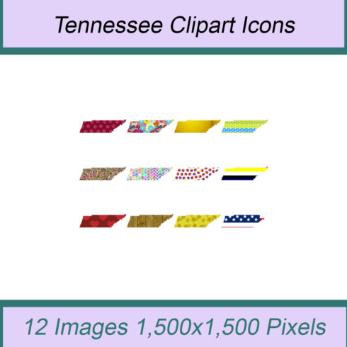 12 STYLISH TENNESSEE STATE CLIPART ICONS cover image.