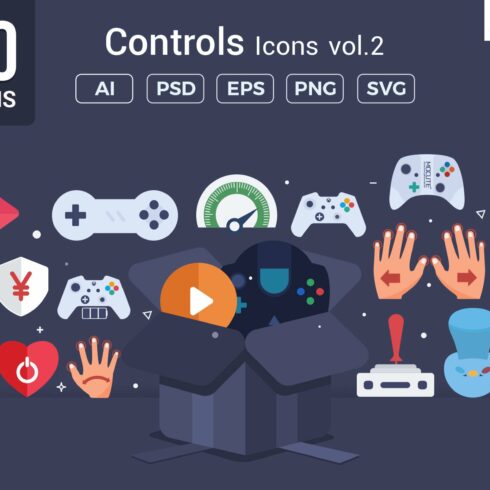 Gaming - Controls Vector Icons V2 cover image.