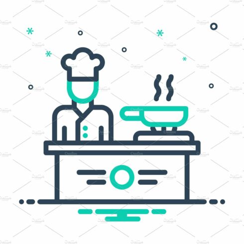 Cooking food maker mix icon cover image.