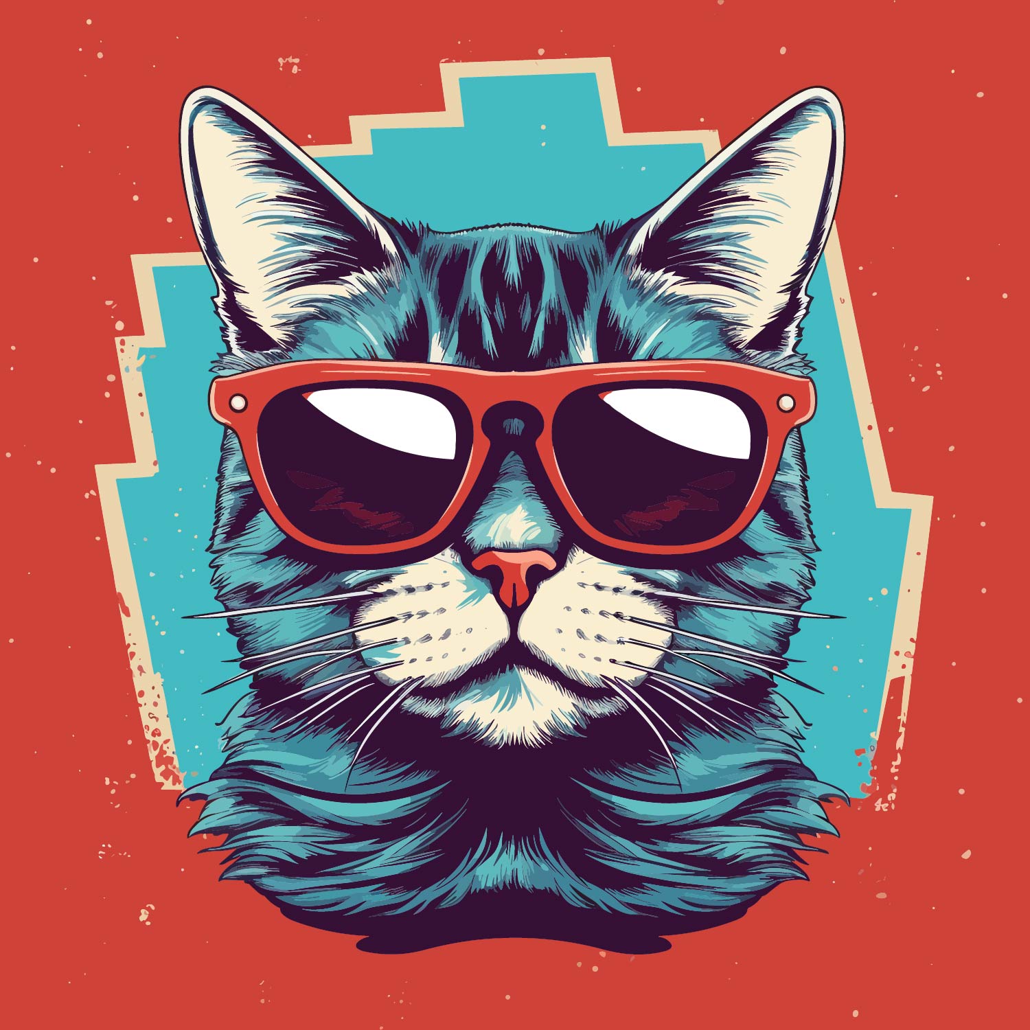 Retro : Cool American Shorthair pinterest preview image.