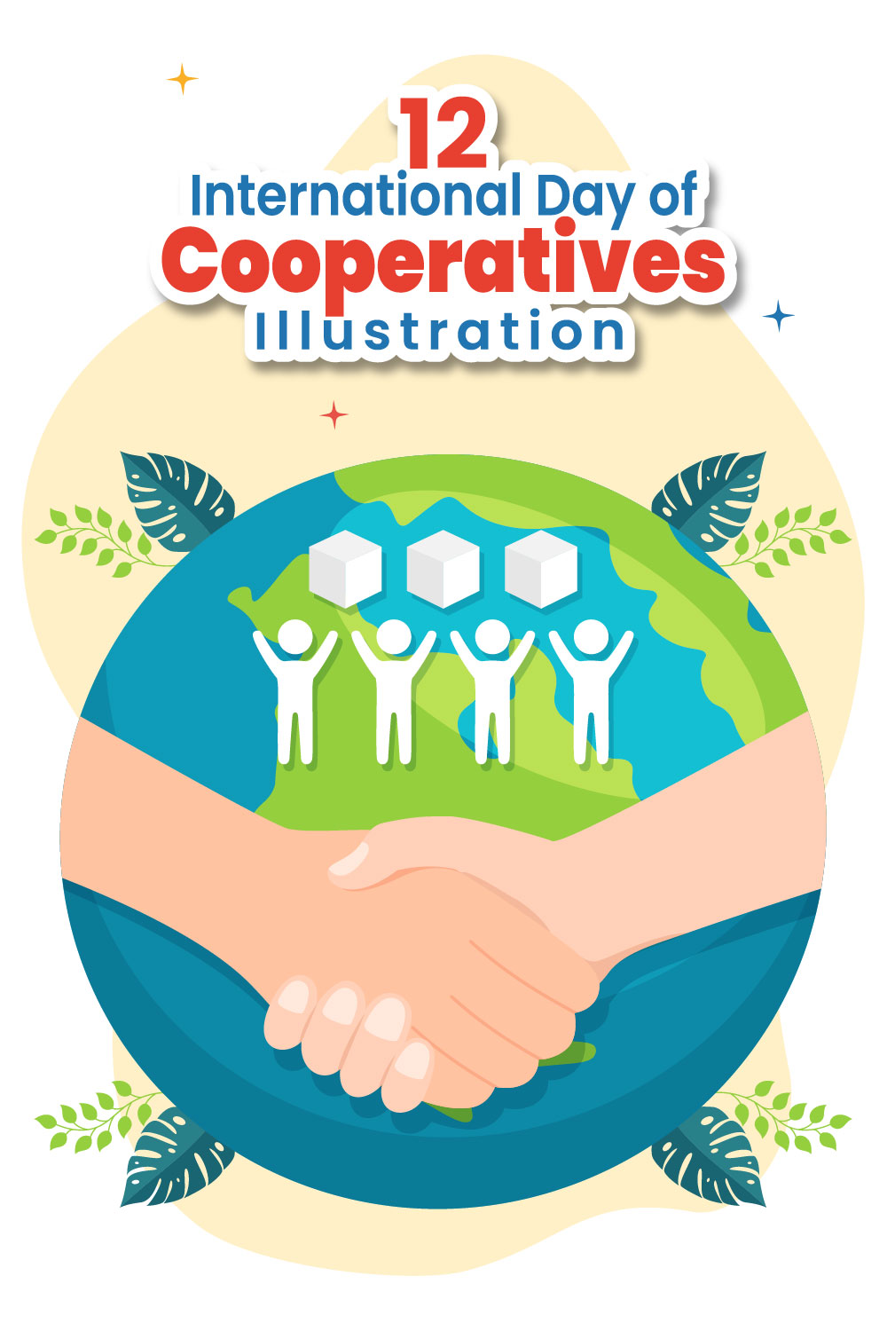 12 International Day of Cooperatives Illustration pinterest preview image.