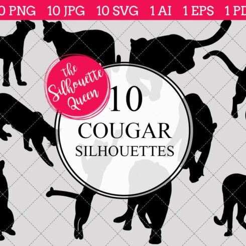 Cougar Silhouette Clipart Clip Art cover image.