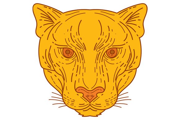 Cougar Mountain Lion Head Mono Line cover image.