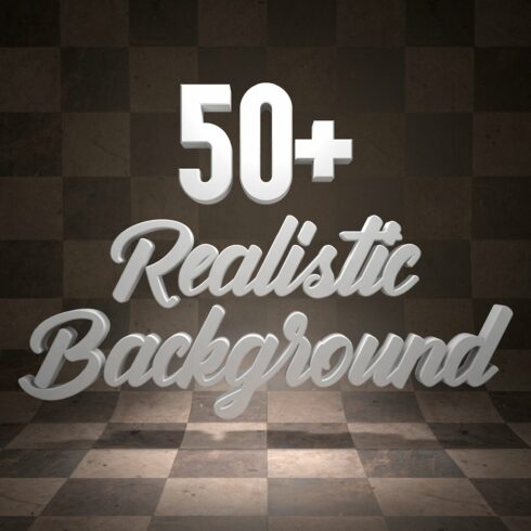 50+ Realistic 3D Abstract Background cover image.