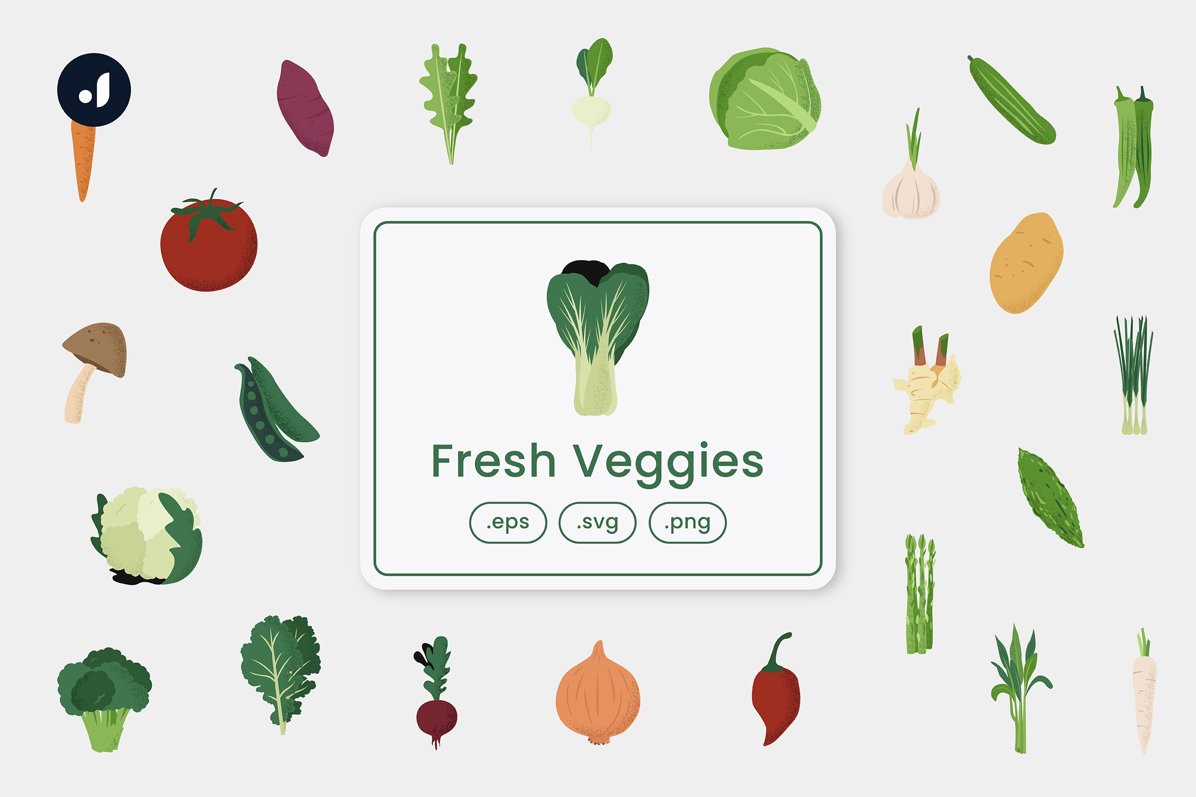 Fresh Veggies Illustration cover image.