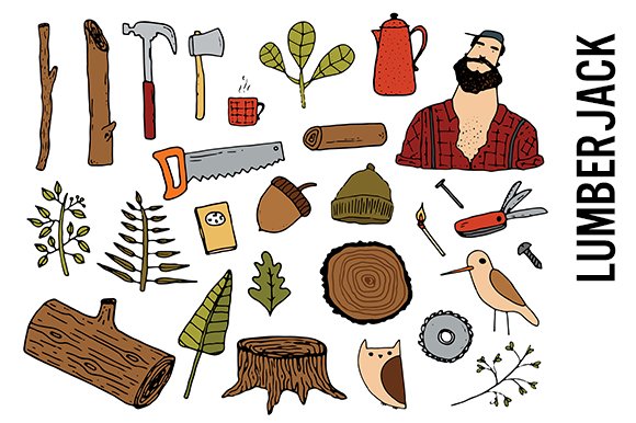 Lumberjack Forest Doodles cover image.