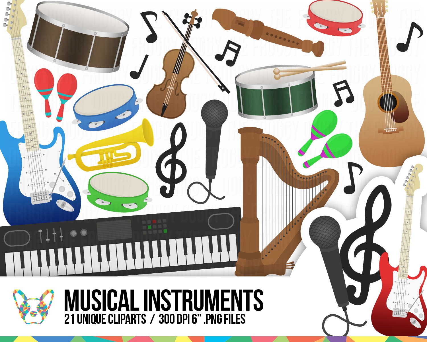 Musical Instruments Cliparts cover image.