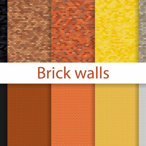 Brick wall seamless pattern interior cover image.