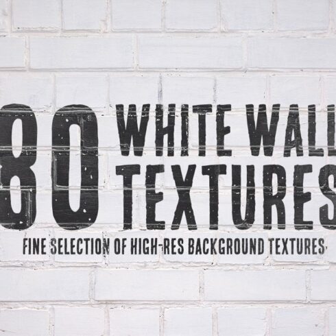 80 White Wall Textures Bundle cover image.