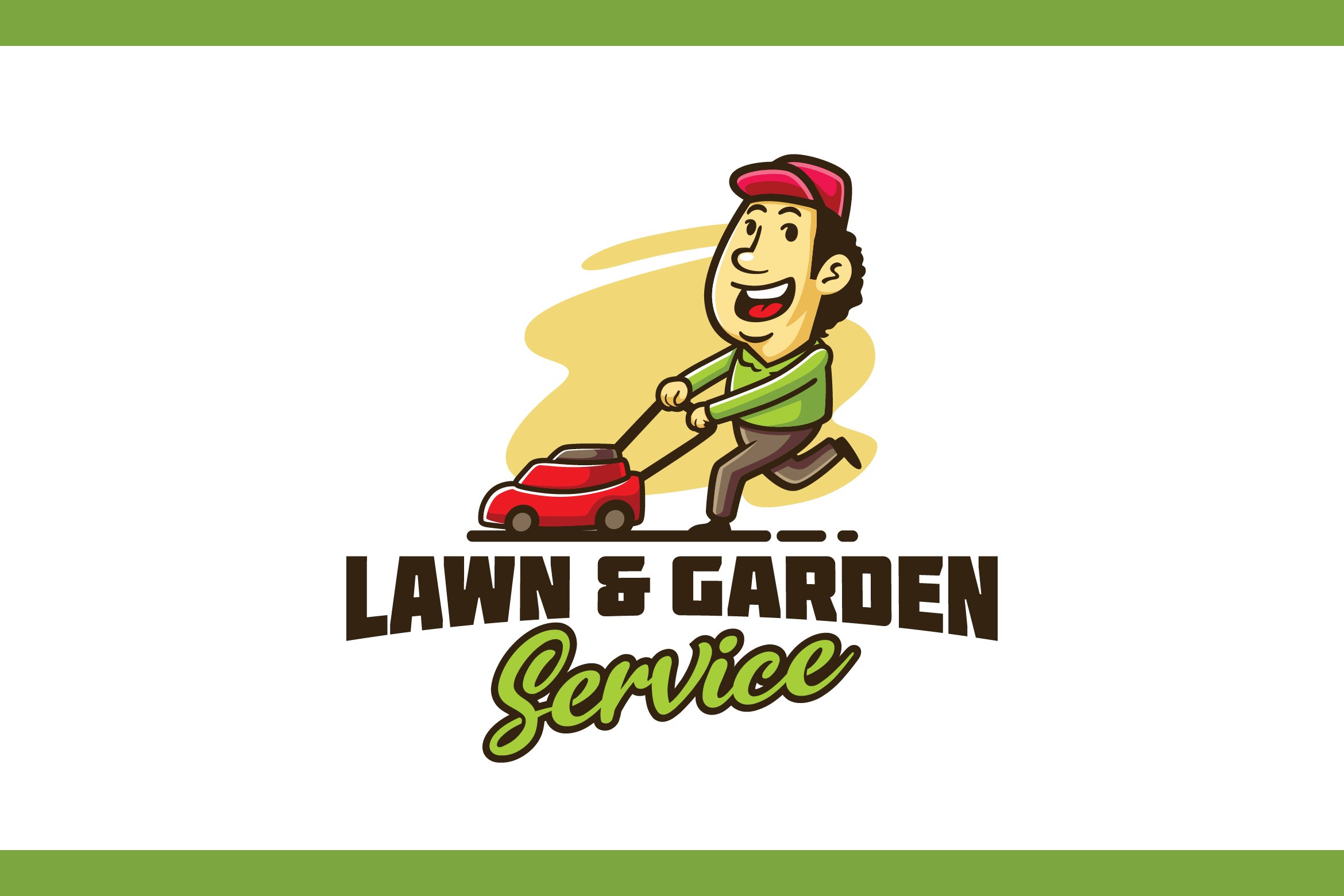 Lawn Mowing Logo cover image.