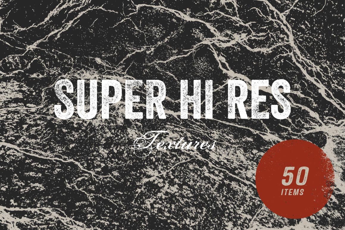 50 Super Hi Res Textures - A0 cover image.