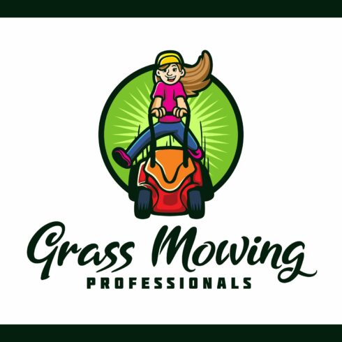 Grass Mowing Logo cover image.