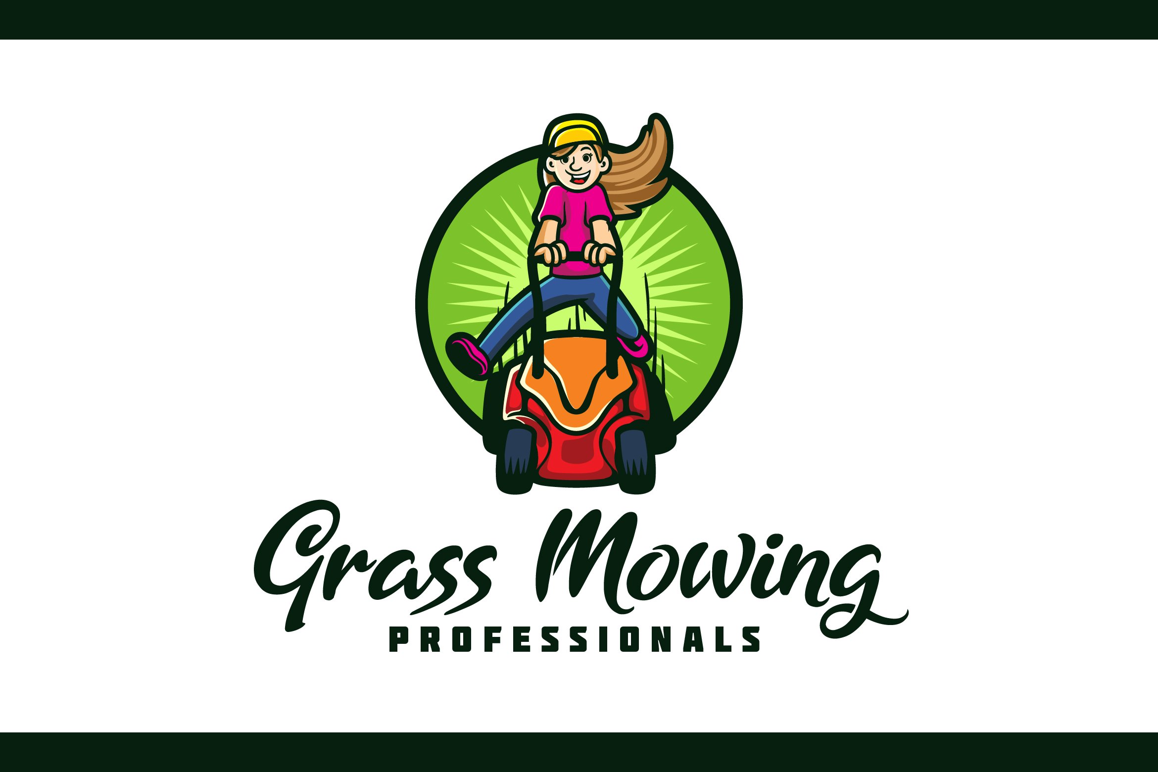 Grass Mowing Logo cover image.