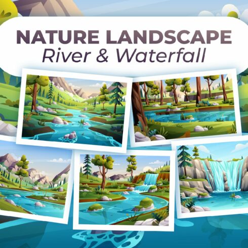 Nature River and Waterfall Landscape cover image.