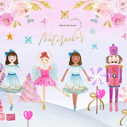 Pink Nutcracker Ballet Clipart cover image.