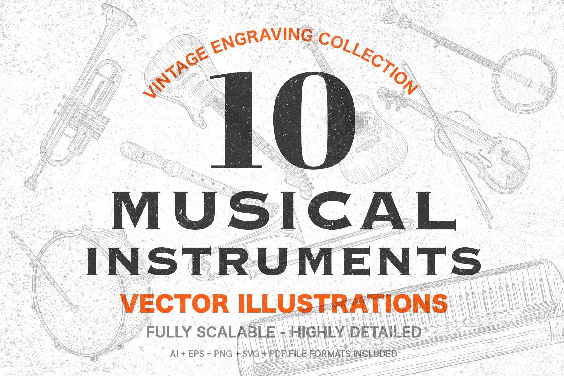 10 Vintage Musical Instruments cover image.