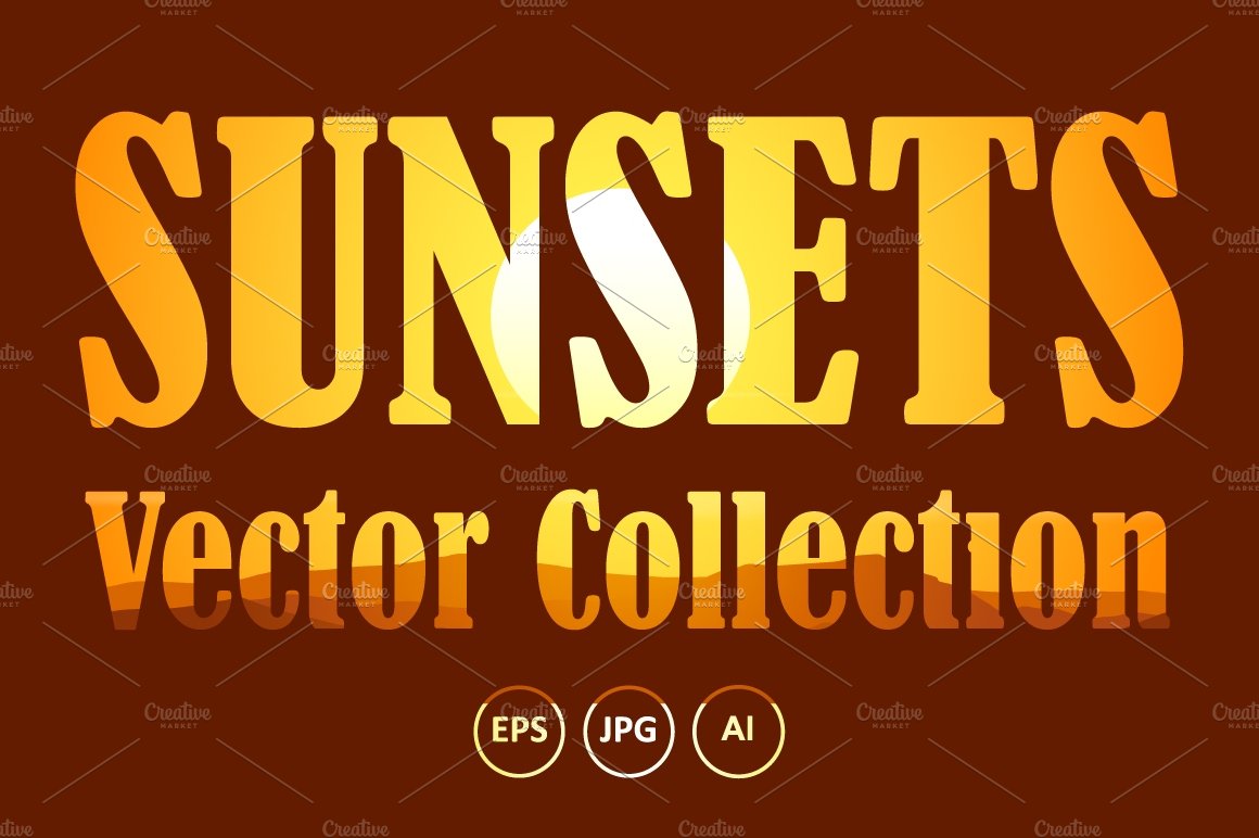 Sunsets Vector Collection #1 cover image.