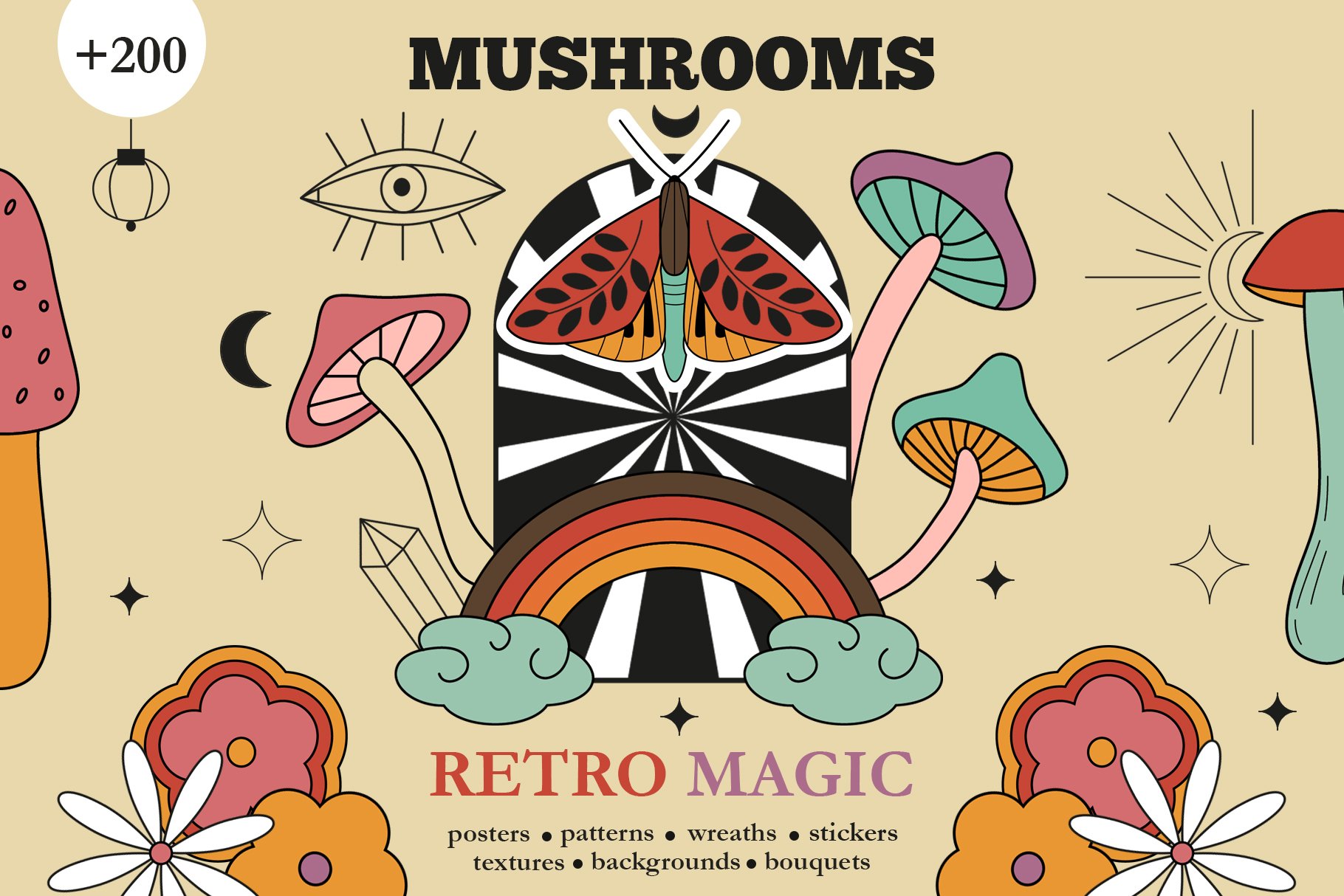 Retro Autumn - Magic Mushrooms cover image.