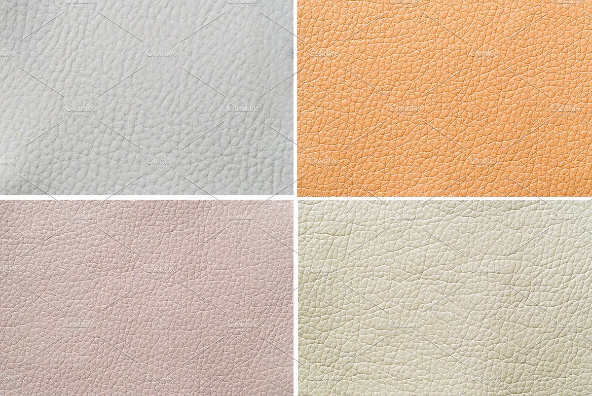 Set of leather textures preview image.