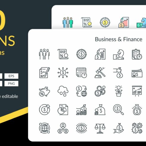 Business and Finance Icons cover image.