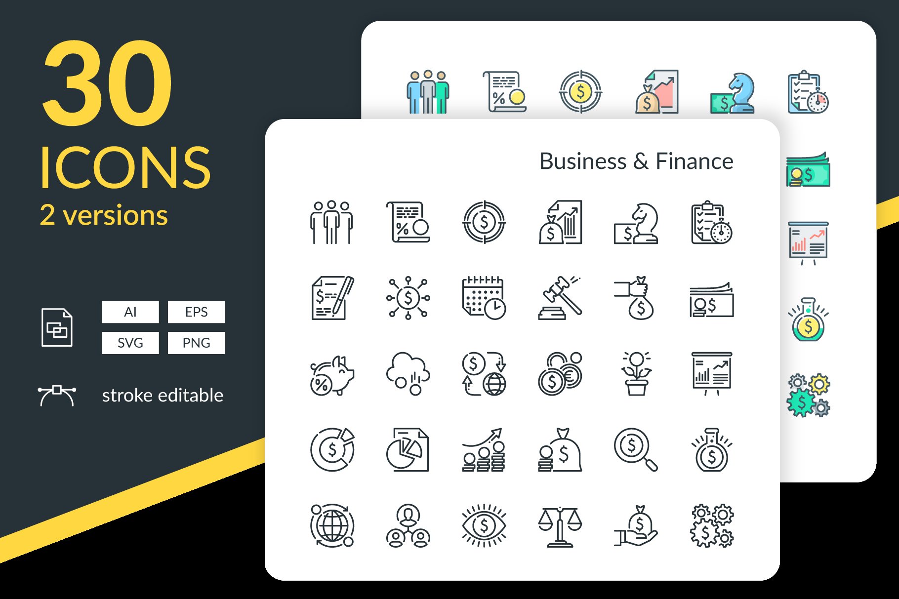 Business and Finance Icons cover image.