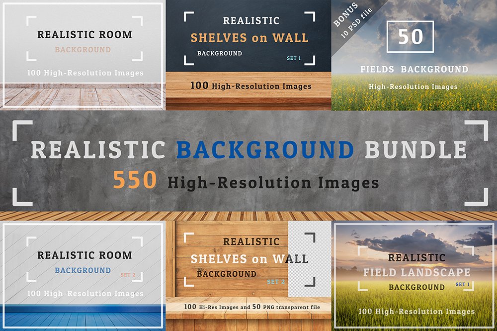Realistic Background Bundle cover image.