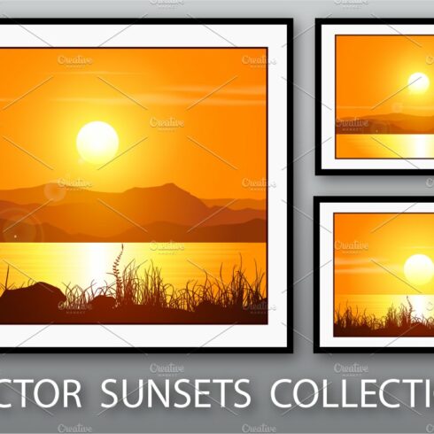 Sunset Landscapes Vector Set cover image.