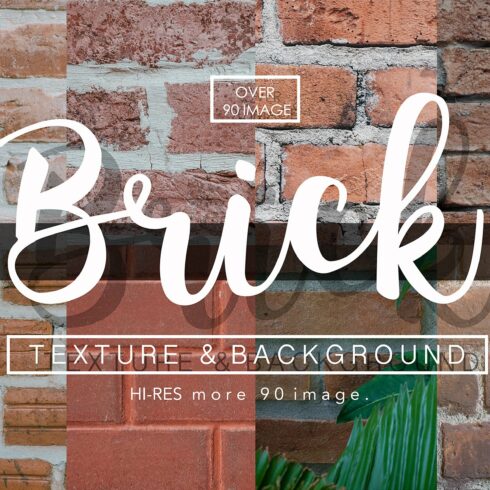 +90 Brick texture background cover image.
