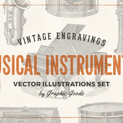 Musical Instruments Engravings Set cover image.