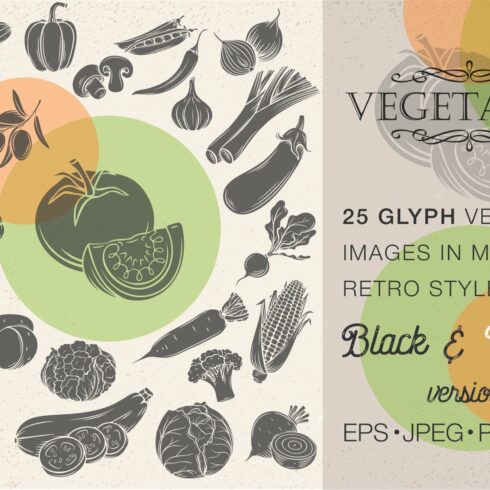 Vegetables in Retro Slyle cover image.
