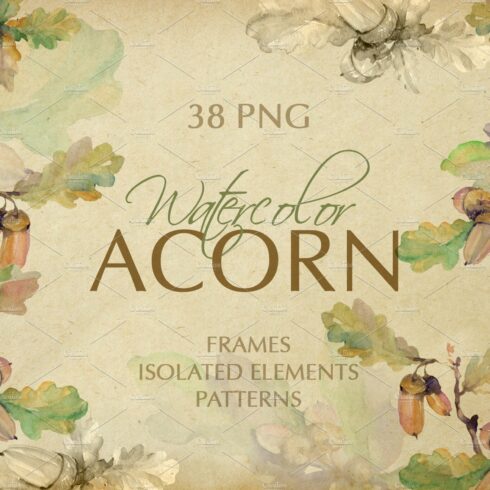 Acorn Watercolor png cover image.
