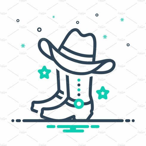 Cowboy cow man mix icon cover image.