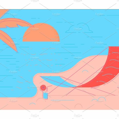 Beach Summer Vector Illustration cover image.