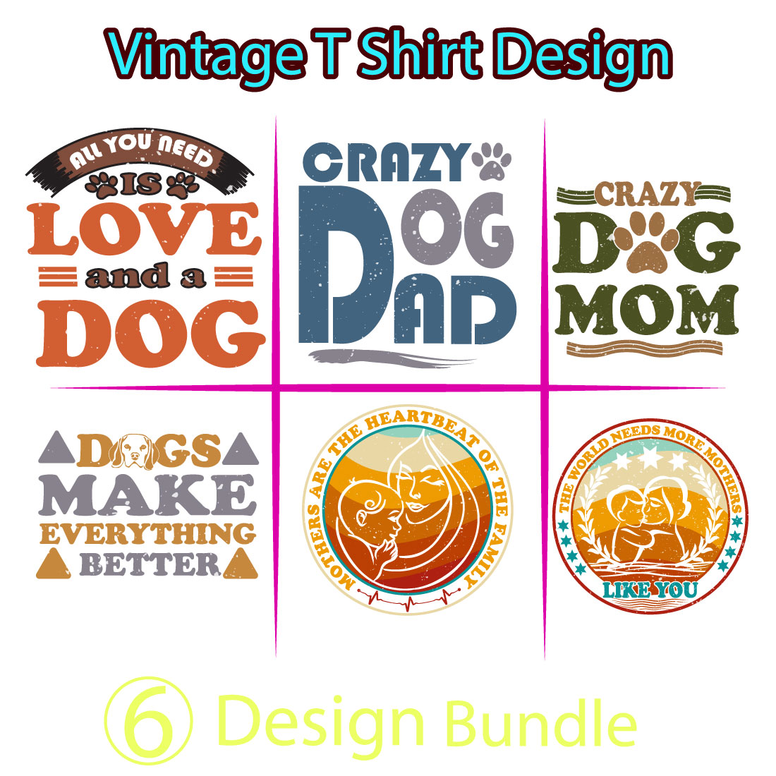 crazy dog dad t shirt design bundle 2 685