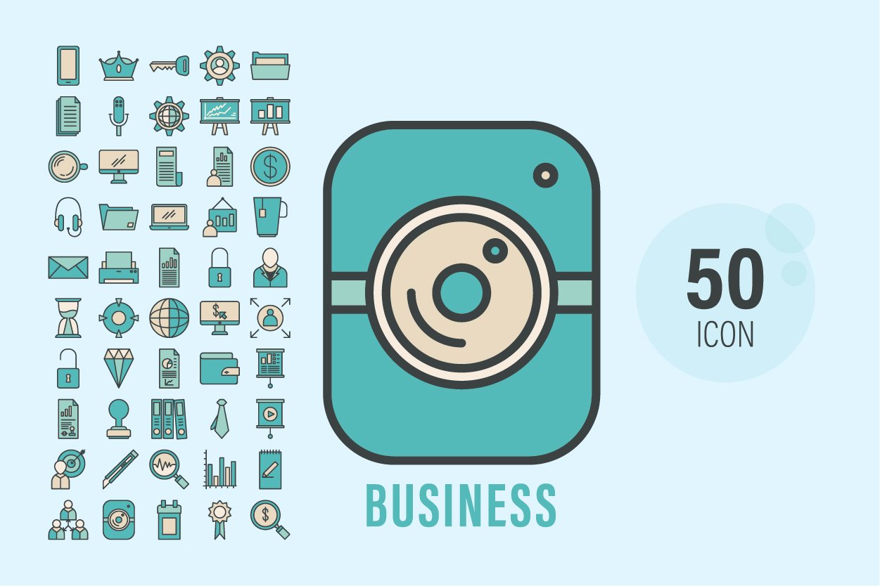 Business Fill Outline Icon cover image.