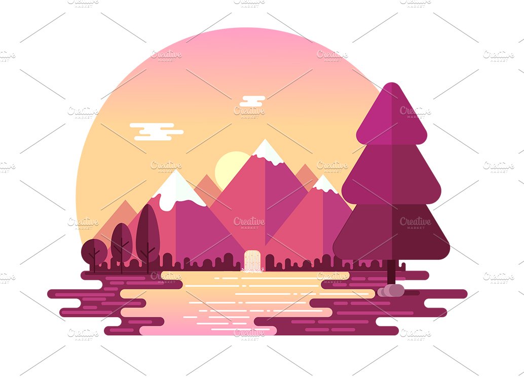 Sunset landscape cover image.