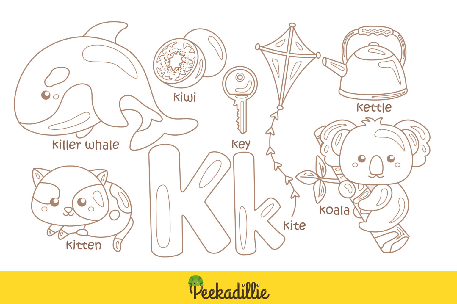 Un K Alphabet K For Vocabulary School Letter Reading Writing Font Study ...