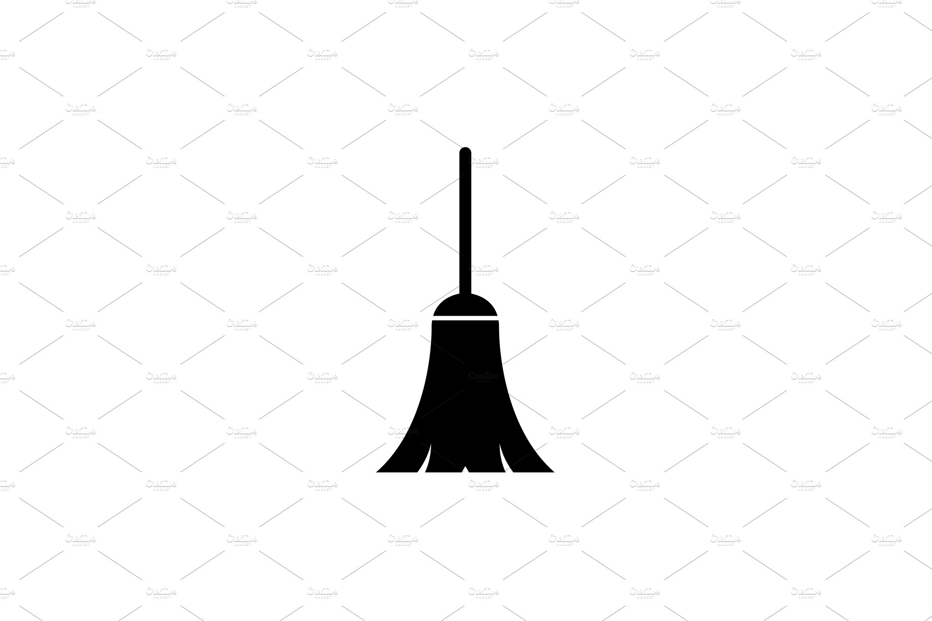 broom icon vector cover image.