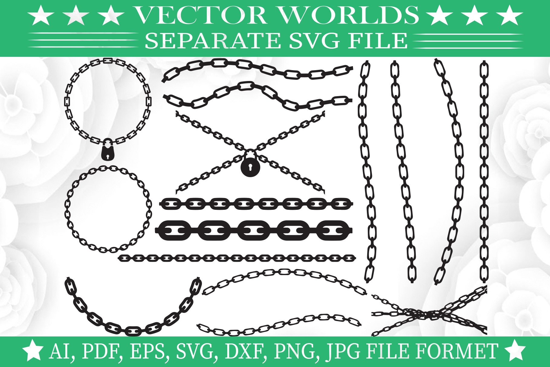 Chain Svg, Power, Grunge Svg cover image.