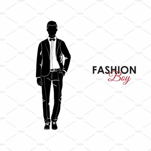 Fashionable guy. Fashion. Silhouette cover image.