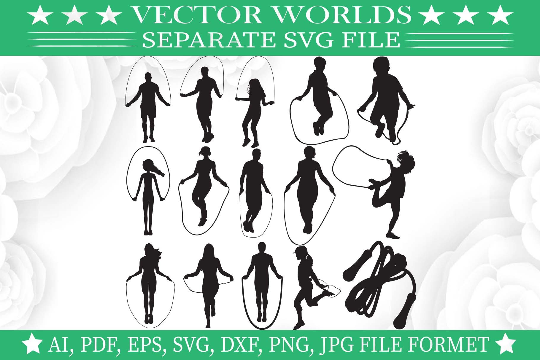 Jumping Rope Svg, Jump, Rope Svg cover image.