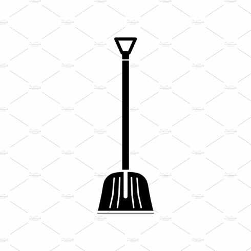 snow shovel symbol. Snow shovel cover image.
