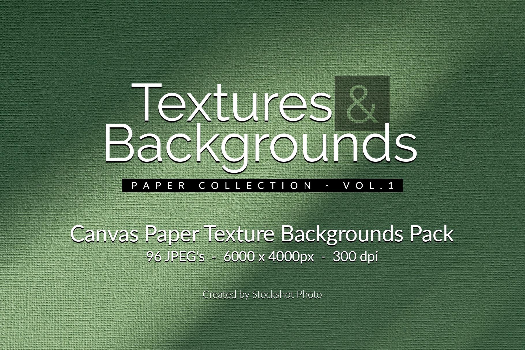 Canvas Paper Texture Background Pack cover image.